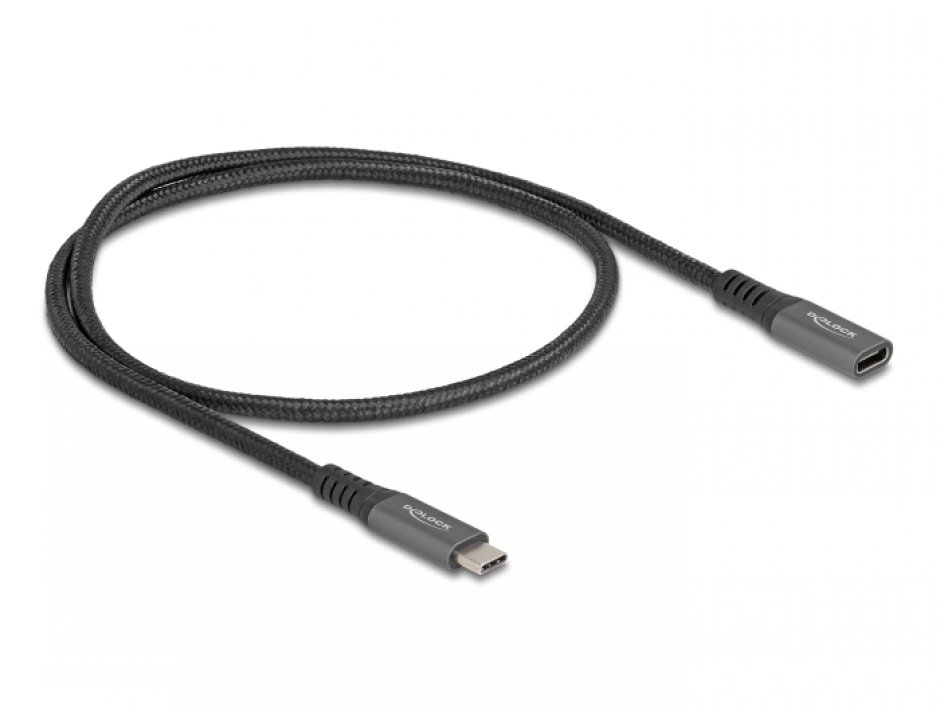Imagine Cablu prelungitor USB 3.2 type C 10Gb/100W T-M 0.5m brodat